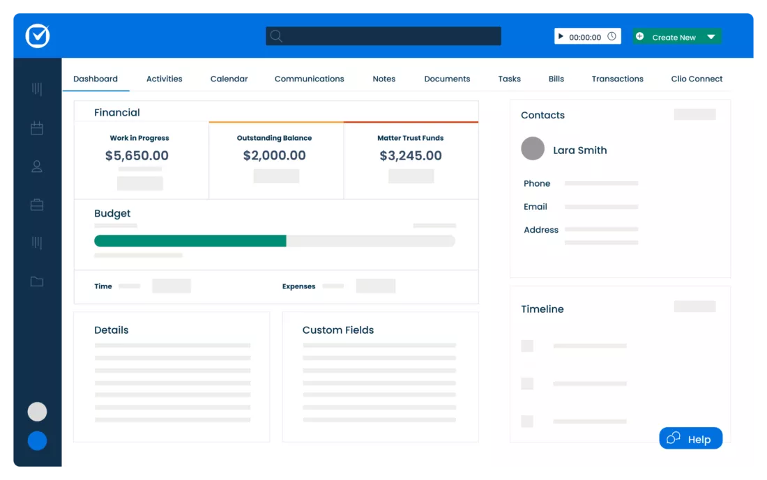 Clio Manage Dashboard